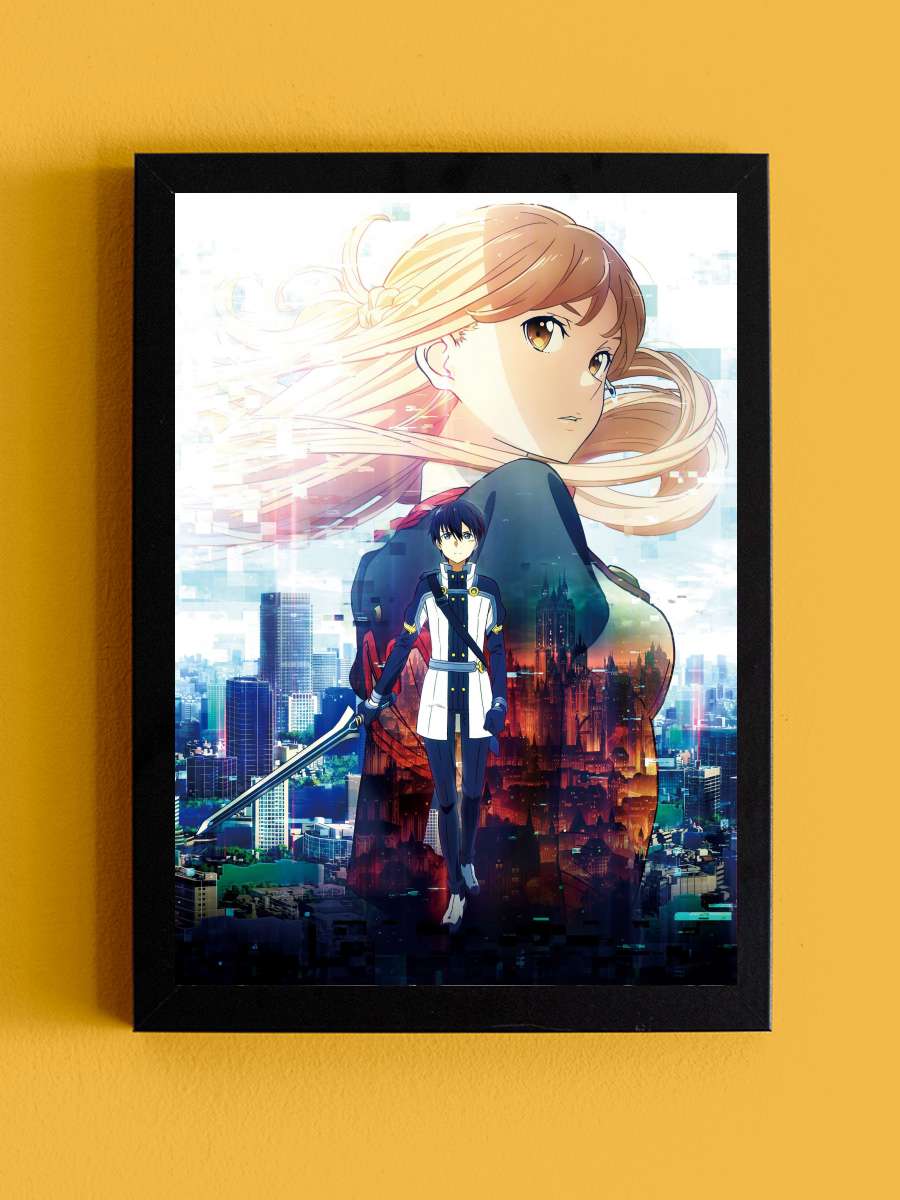 Sword Art Online Movie: Ordinal Scale - 劇場版 ソードアート・オンライン -オーディナル・スケール- Film Tablo Siyah Çerçeveli Film Poster Afiş Tablo