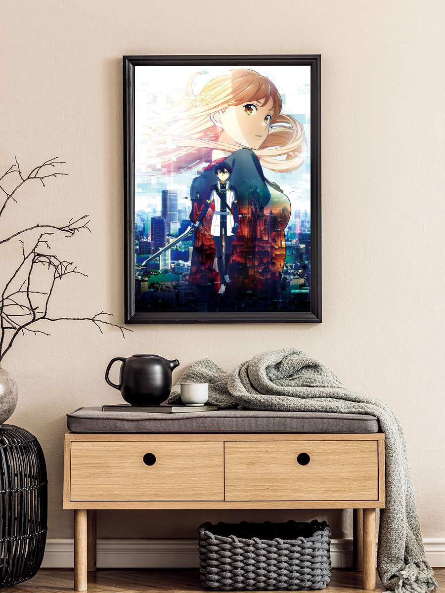 Sword Art Online Movie: Ordinal Scale - 劇場版 ソードアート・オンライン -オーディナル・スケール- Film Tablo Siyah Çerçeveli Film Poster Afiş Tablo