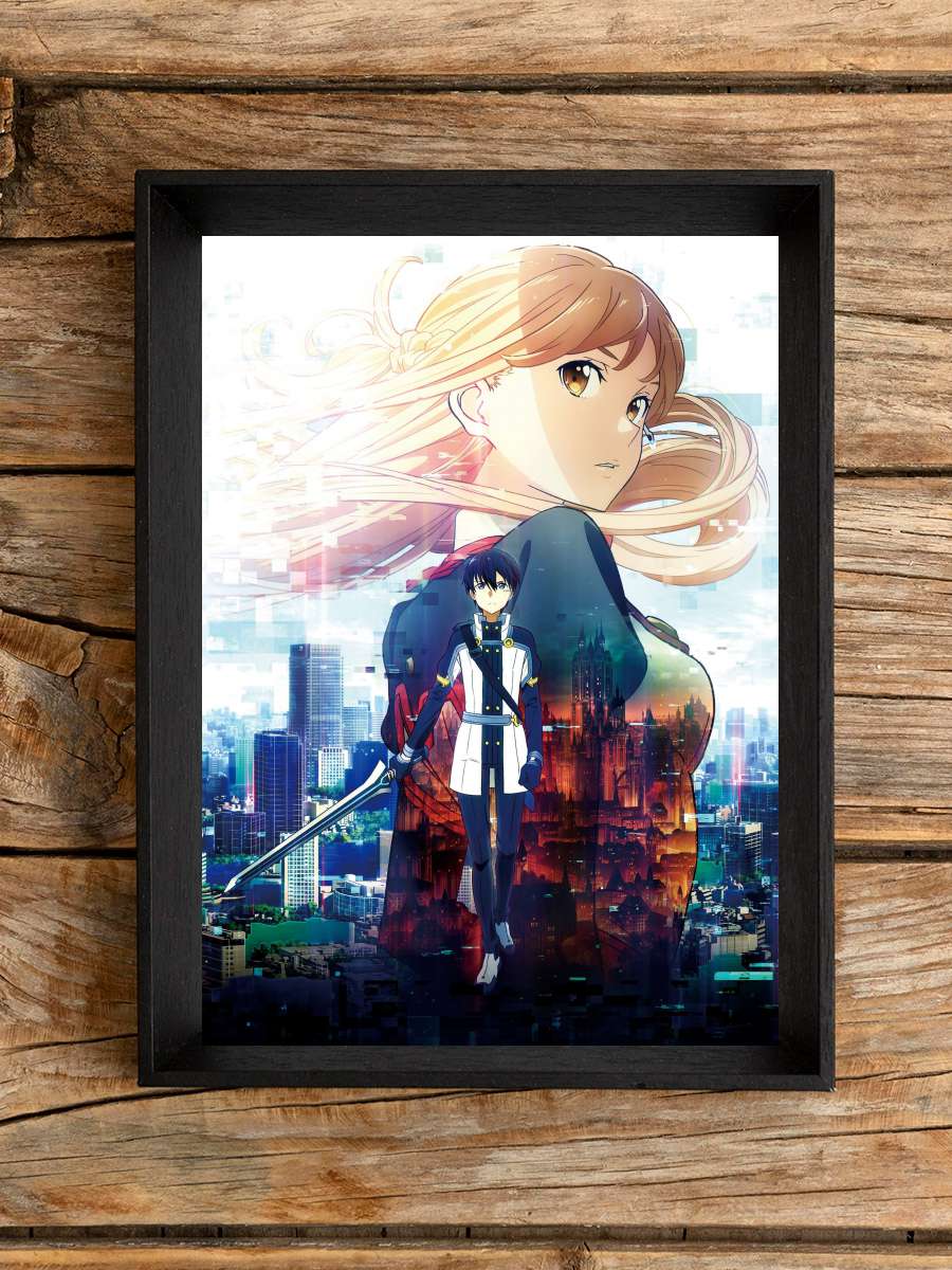 Sword Art Online Movie: Ordinal Scale - 劇場版 ソードアート・オンライン -オーディナル・スケール- Film Tablo Siyah Çerçeveli Film Poster Afiş Tablo