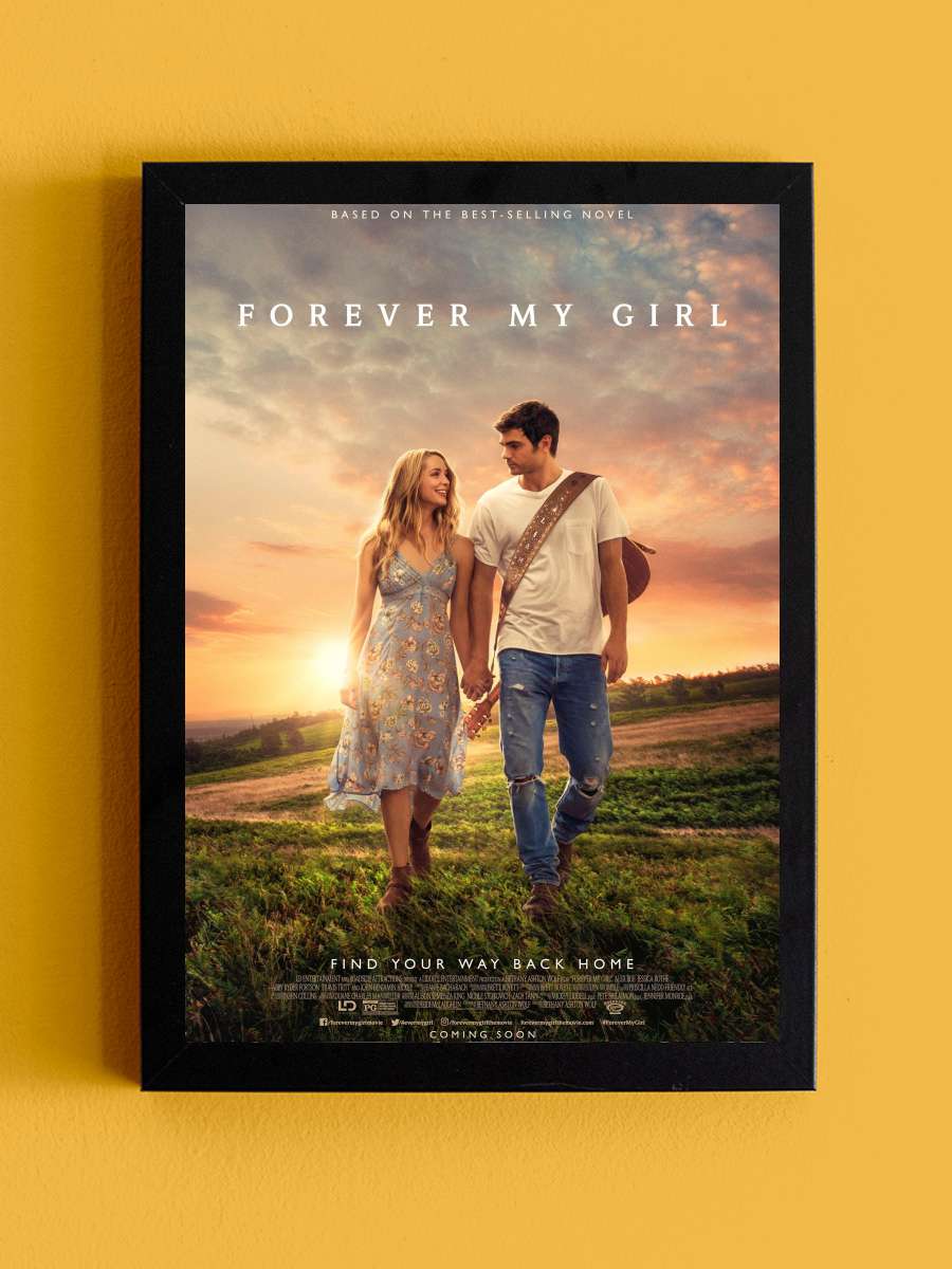 Sonsuza Dek - Forever My Girl Film Tablo Siyah Çerçeveli Film Poster Afiş Tablo