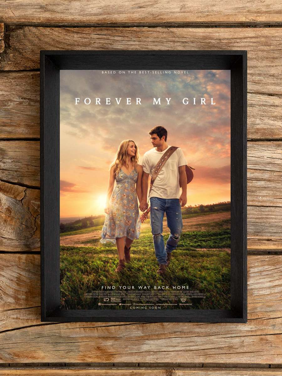 Sonsuza Dek - Forever My Girl Film Tablo Siyah Çerçeveli Film Poster Afiş Tablo