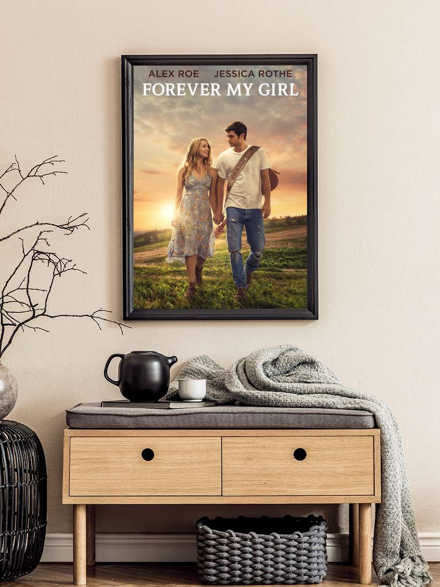 Sonsuza Dek - Forever My Girl Film Tablo Siyah Çerçeveli Film Poster Afiş Tablo