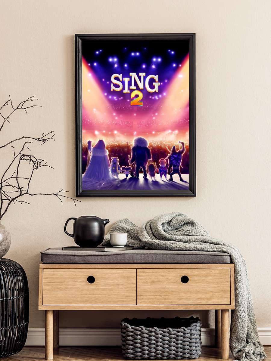 Şarkını Söyle 2 - Sing 2 Film Tablo Siyah Çerçeveli Film Poster Afiş Tablo