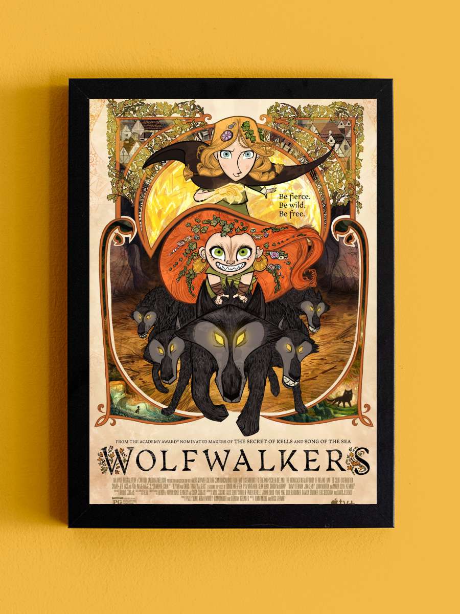 Wolfwalkers Film Tablo Siyah Çerçeveli Film Poster Afiş Tablo