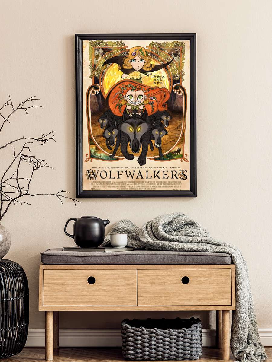 Wolfwalkers Film Tablo Siyah Çerçeveli Film Poster Afiş Tablo