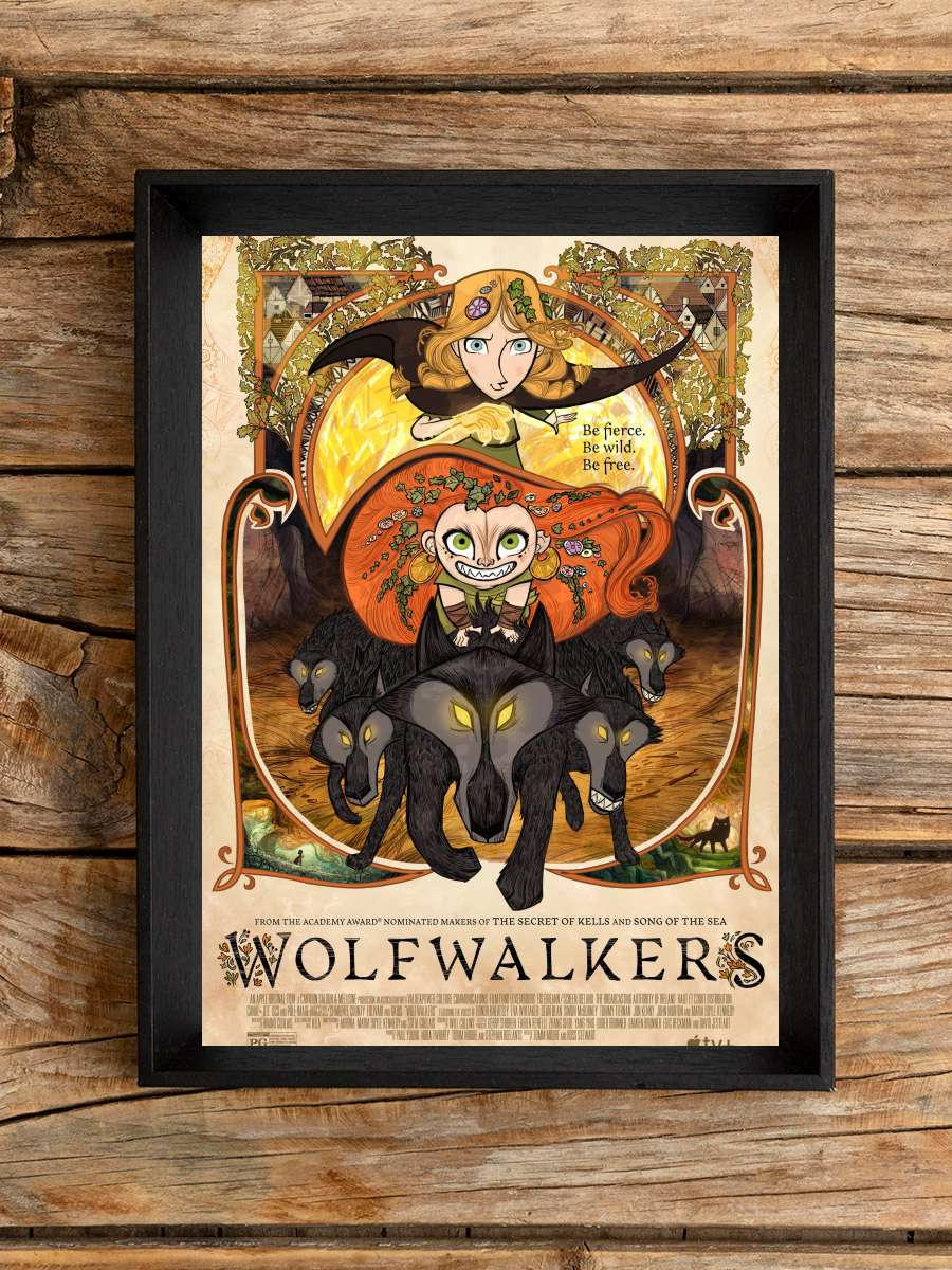 Wolfwalkers Film Tablo Siyah Çerçeveli Film Poster Afiş Tablo