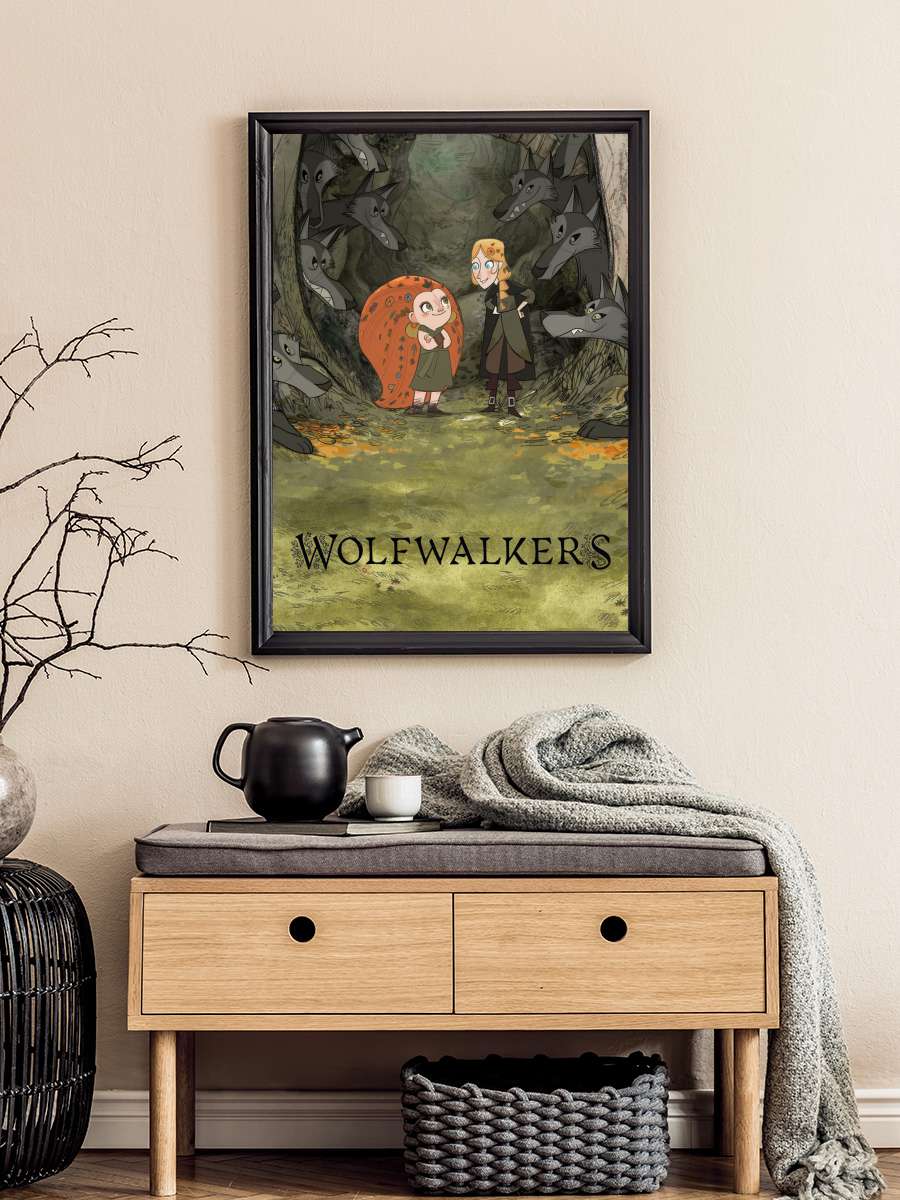 Wolfwalkers Film Tablo Siyah Çerçeveli Film Poster Afiş Tablo