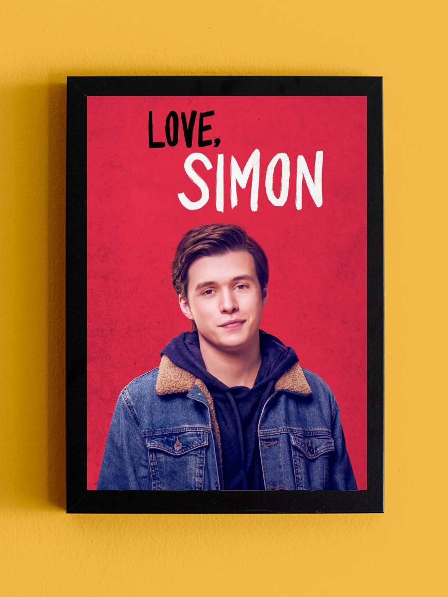 Sevgiler, Simon - Love, Simon Film Tablo Siyah Çerçeveli Film Poster Afiş Tablo