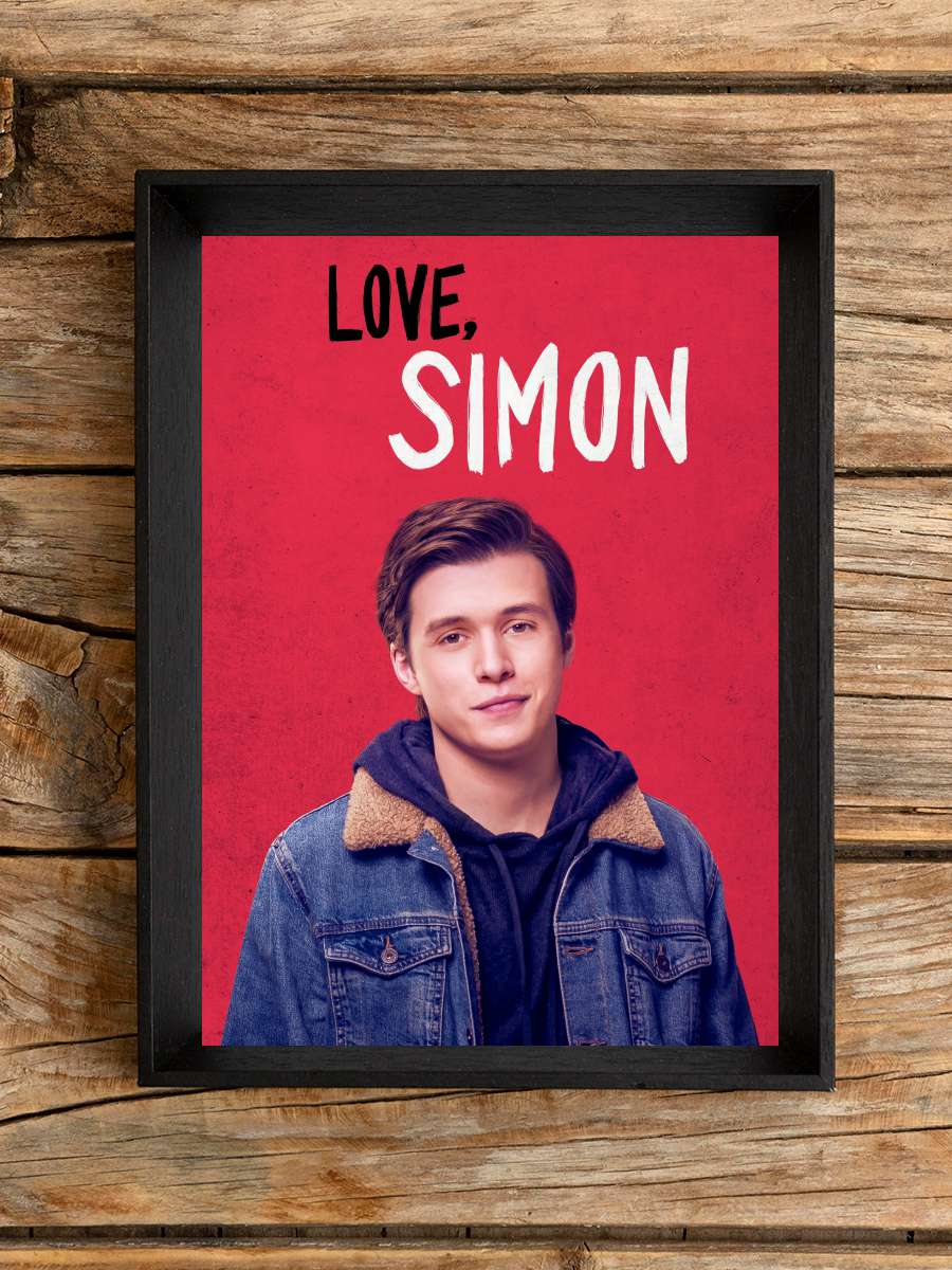 Sevgiler, Simon - Love, Simon Film Tablo Siyah Çerçeveli Film Poster Afiş Tablo