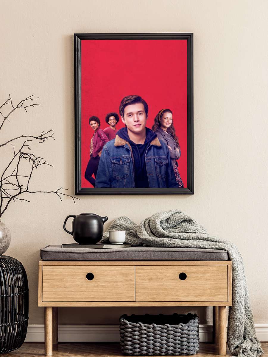 Sevgiler, Simon - Love, Simon Film Tablo Siyah Çerçeveli Film Poster Afiş Tablo