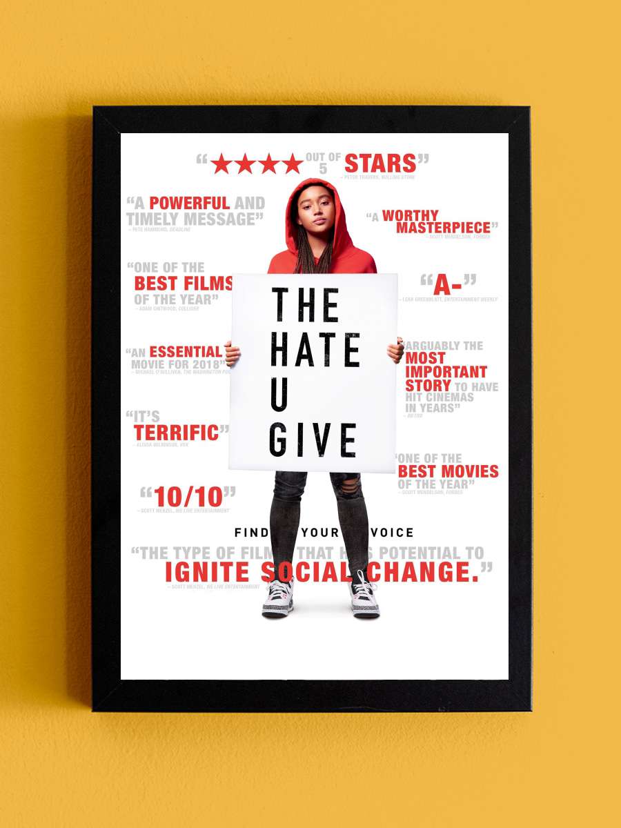 Sessiz Kalma - The Hate U Give Film Tablo Siyah Çerçeveli Film Poster Afiş Tablo