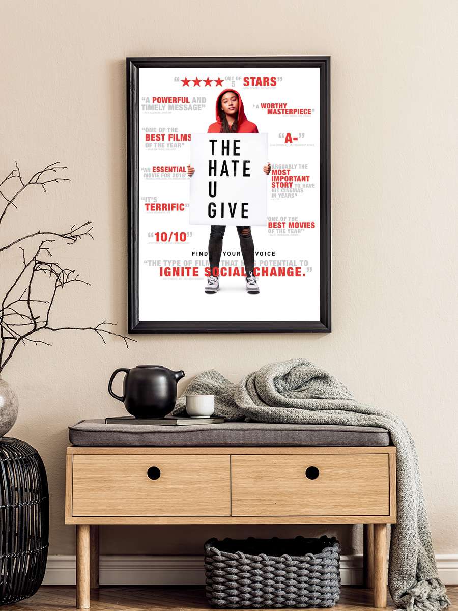 Sessiz Kalma - The Hate U Give Film Tablo Siyah Çerçeveli Film Poster Afiş Tablo