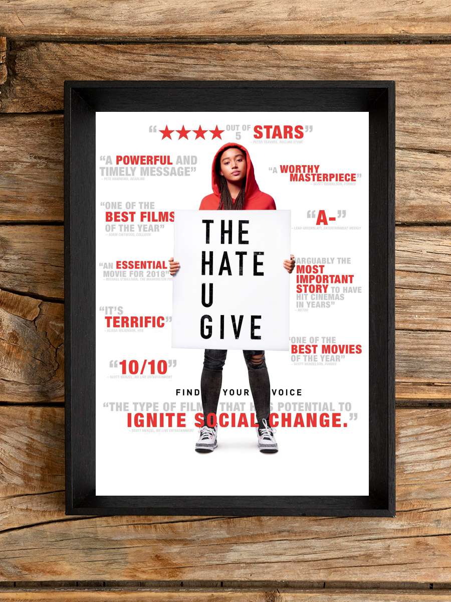 Sessiz Kalma - The Hate U Give Film Tablo Siyah Çerçeveli Film Poster Afiş Tablo