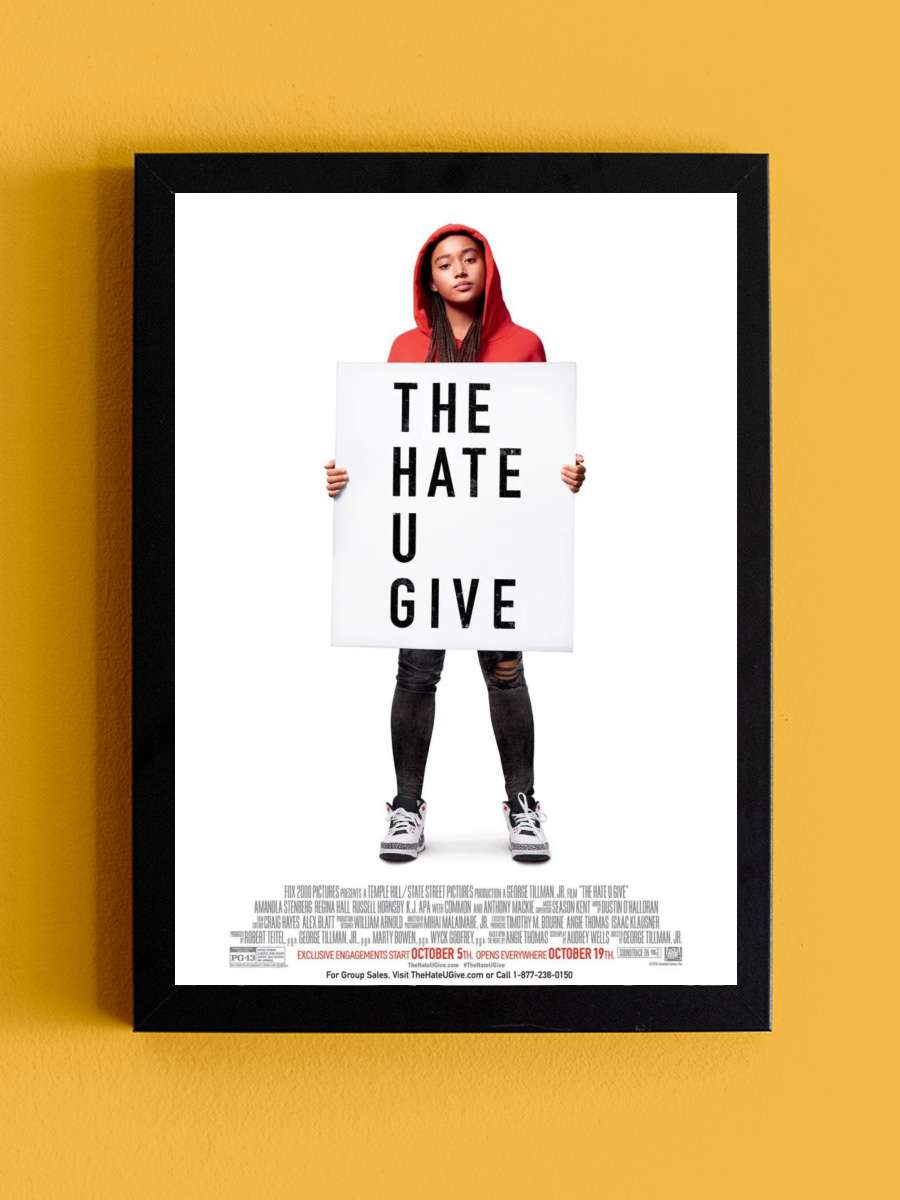 Sessiz Kalma - The Hate U Give Film Tablo Siyah Çerçeveli Film Poster Afiş Tablo