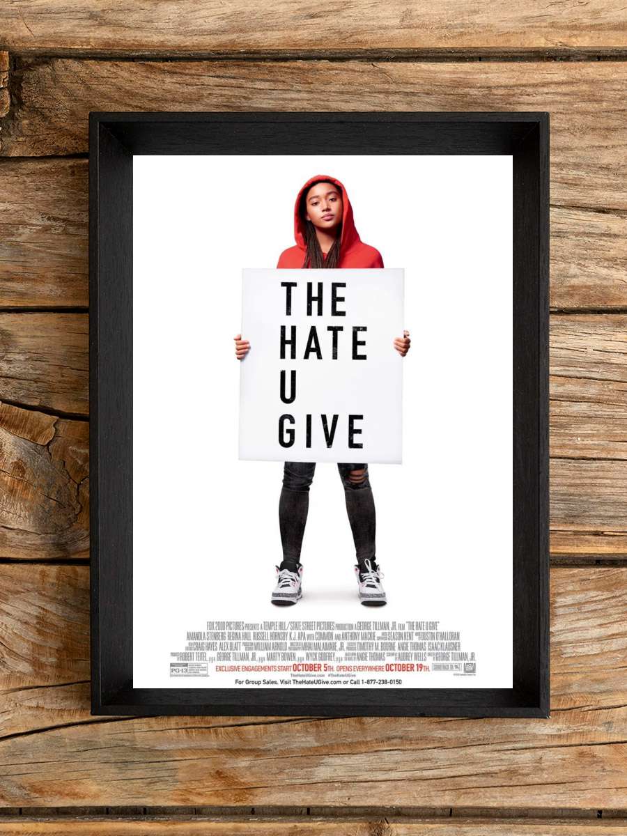 Sessiz Kalma - The Hate U Give Film Tablo Siyah Çerçeveli Film Poster Afiş Tablo