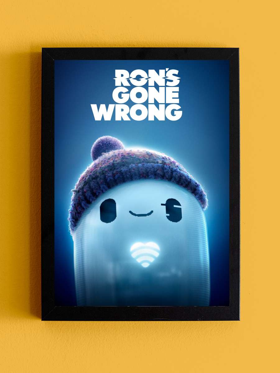 Robot Ron Bir Sorun Var - Ron's Gone Wrong Film Tablo Siyah Çerçeveli Film Poster Afiş Tablo