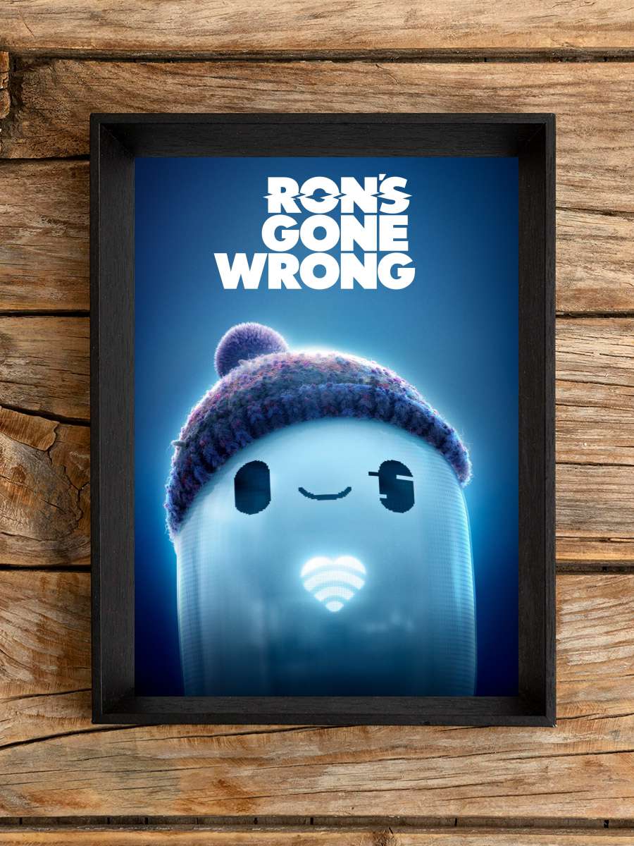 Robot Ron Bir Sorun Var - Ron's Gone Wrong Film Tablo Siyah Çerçeveli Film Poster Afiş Tablo