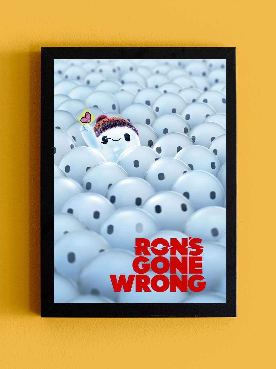 Robot Ron Bir Sorun Var - Ron's Gone Wrong Film Tablo Siyah Çerçeveli Film Poster Afiş Tablo