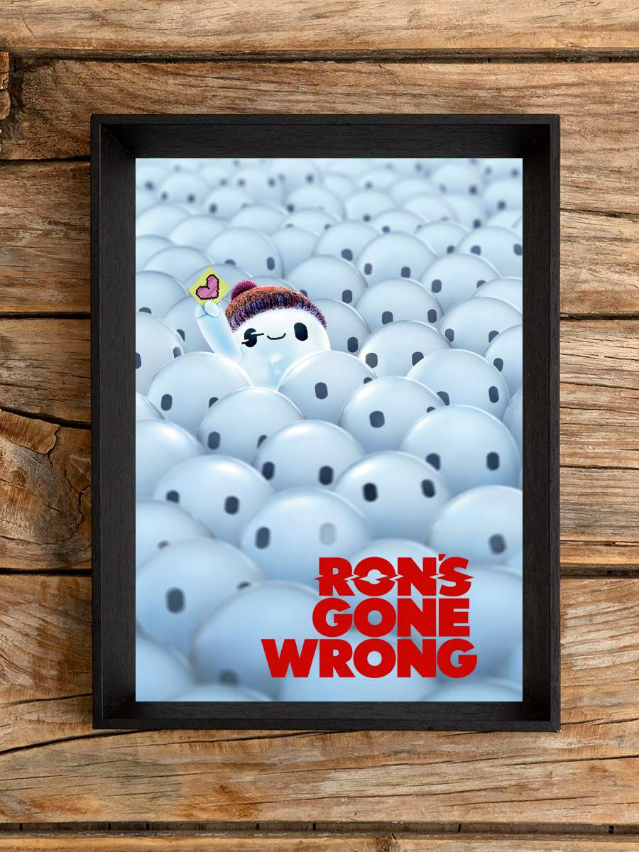 Robot Ron Bir Sorun Var - Ron's Gone Wrong Film Tablo Siyah Çerçeveli Film Poster Afiş Tablo