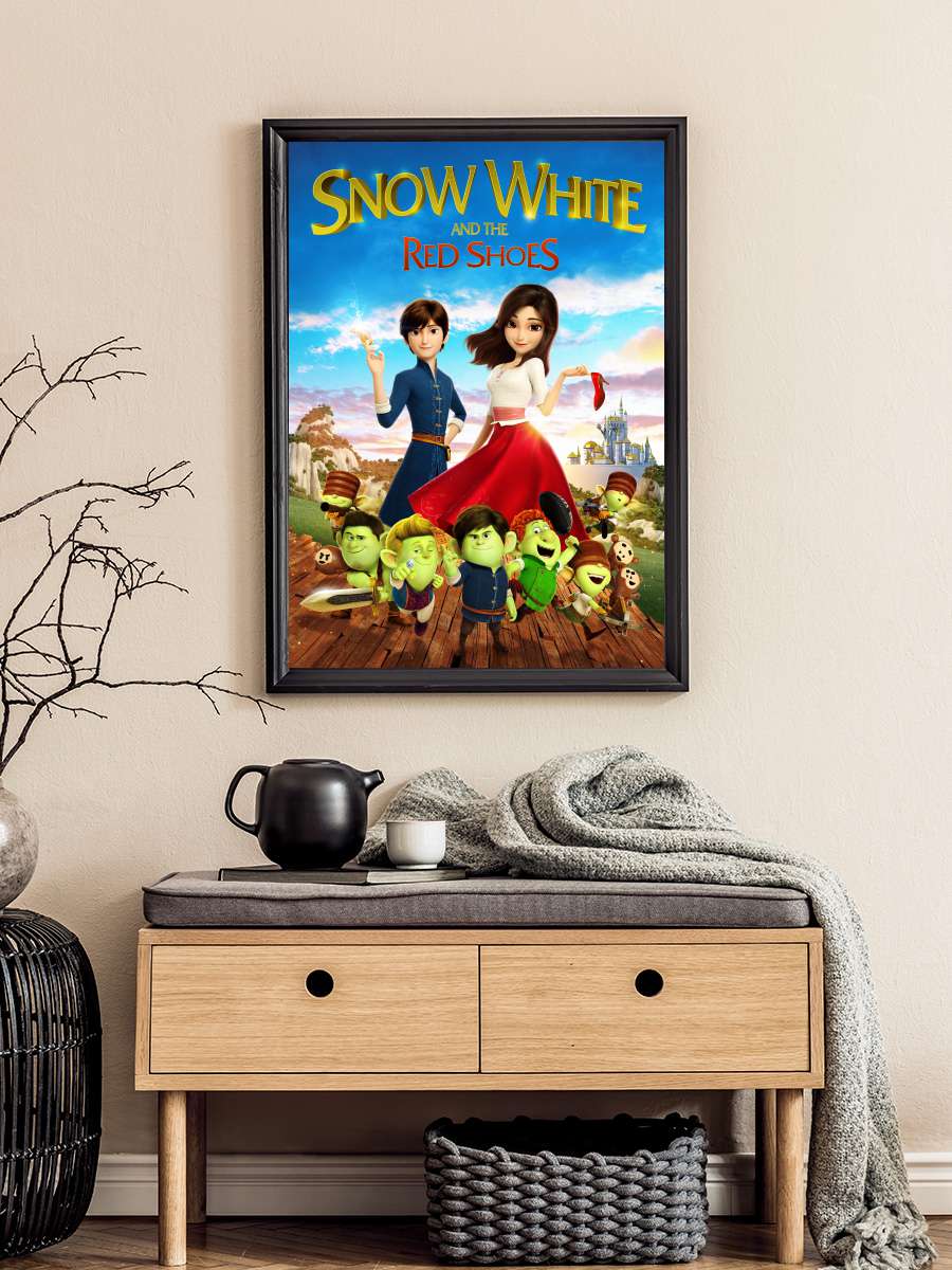 Kırmızı Pabuçlar ve Yedi Cüceler - Red Shoes and the Seven Dwarfs Film Tablo Siyah Çerçeveli Film Poster Afiş Tablo