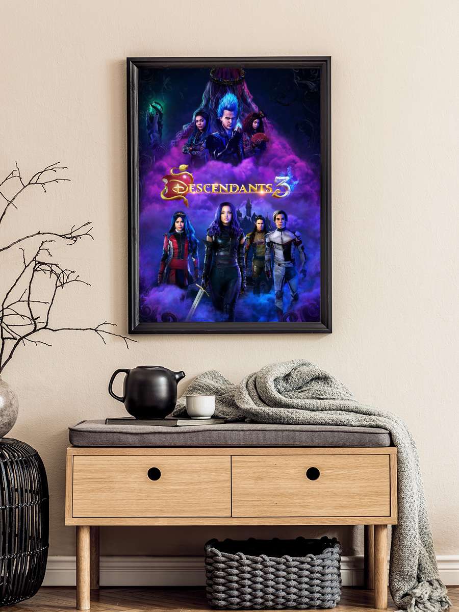 Yeni Nesil 3 - Descendants 3 Film Tablo Siyah Çerçeveli Film Poster Afiş Tablo