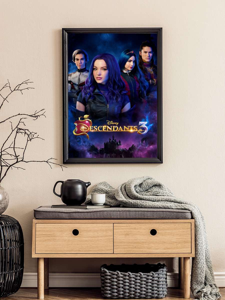 Yeni Nesil 3 - Descendants 3 Film Tablo Siyah Çerçeveli Film Poster Afiş Tablo