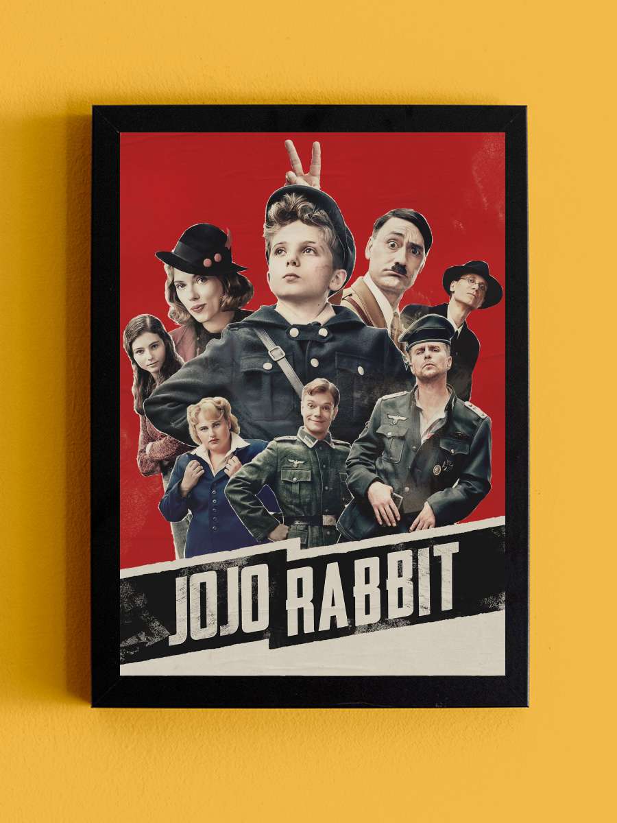 Tavşan Jojo - Jojo Rabbit Film Tablo Siyah Çerçeveli Film Poster Afiş Tablo