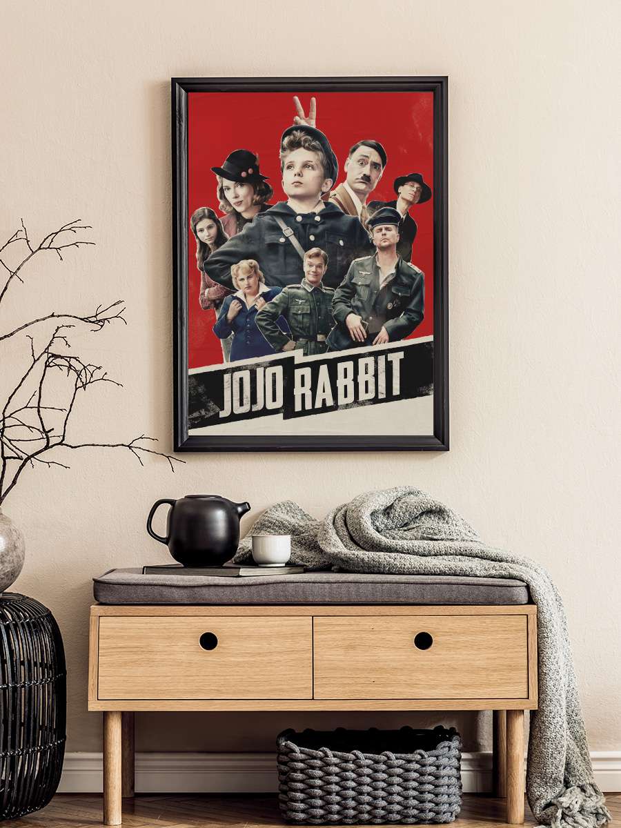 Tavşan Jojo - Jojo Rabbit Film Tablo Siyah Çerçeveli Film Poster Afiş Tablo