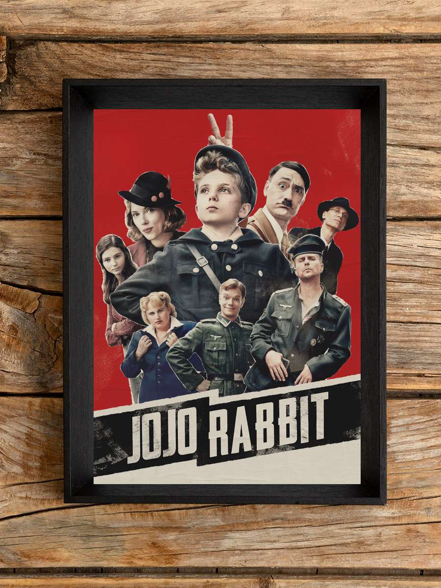 Tavşan Jojo - Jojo Rabbit Film Tablo Siyah Çerçeveli Film Poster Afiş Tablo