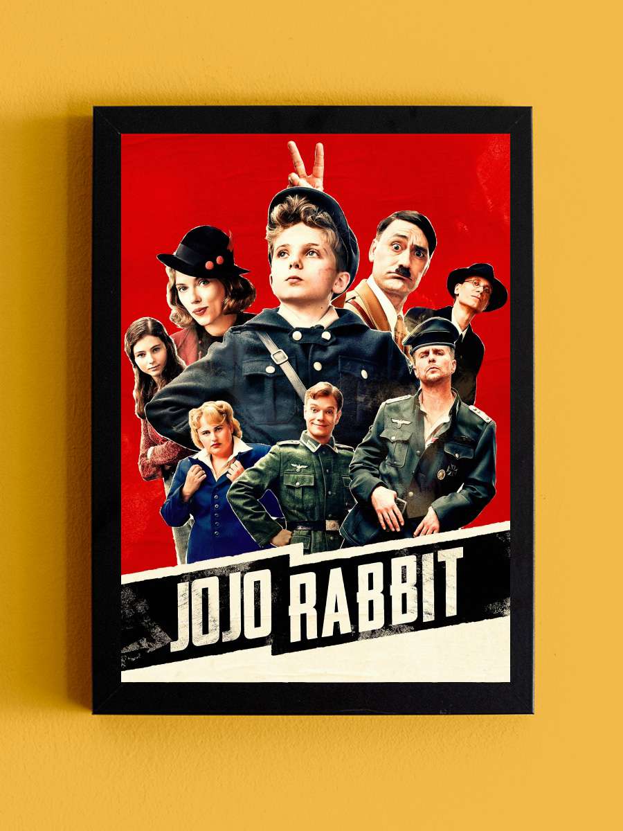 Tavşan Jojo - Jojo Rabbit Film Tablo Siyah Çerçeveli Film Poster Afiş Tablo