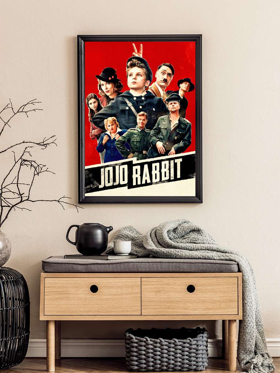 Tavşan Jojo - Jojo Rabbit Film Tablo Siyah Çerçeveli Film Poster Afiş Tablo