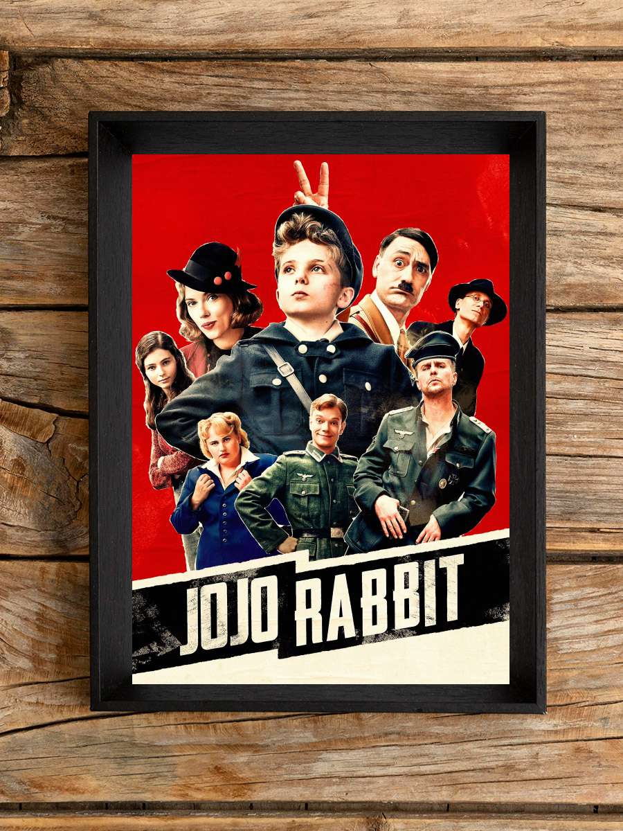 Tavşan Jojo - Jojo Rabbit Film Tablo Siyah Çerçeveli Film Poster Afiş Tablo