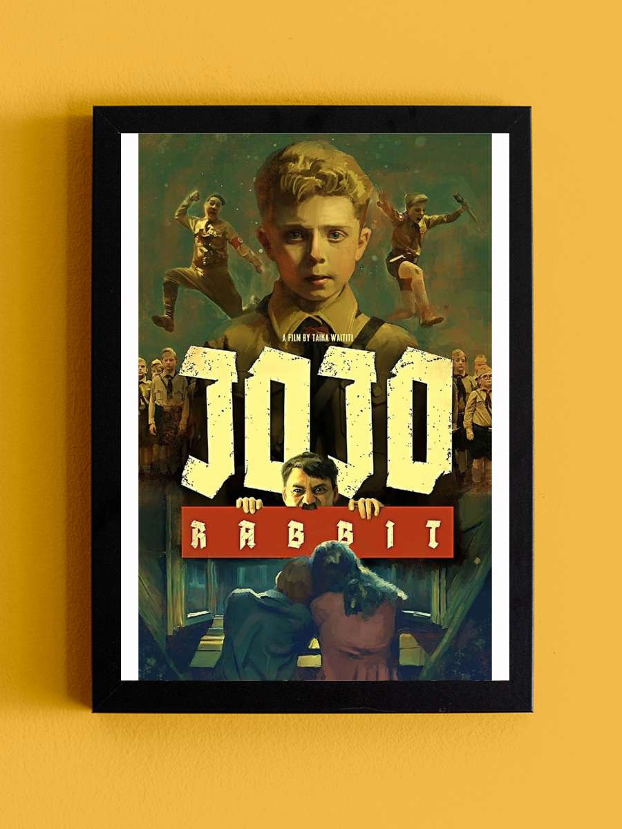 Tavşan Jojo - Jojo Rabbit Film Tablo Siyah Çerçeveli Film Poster Afiş Tablo