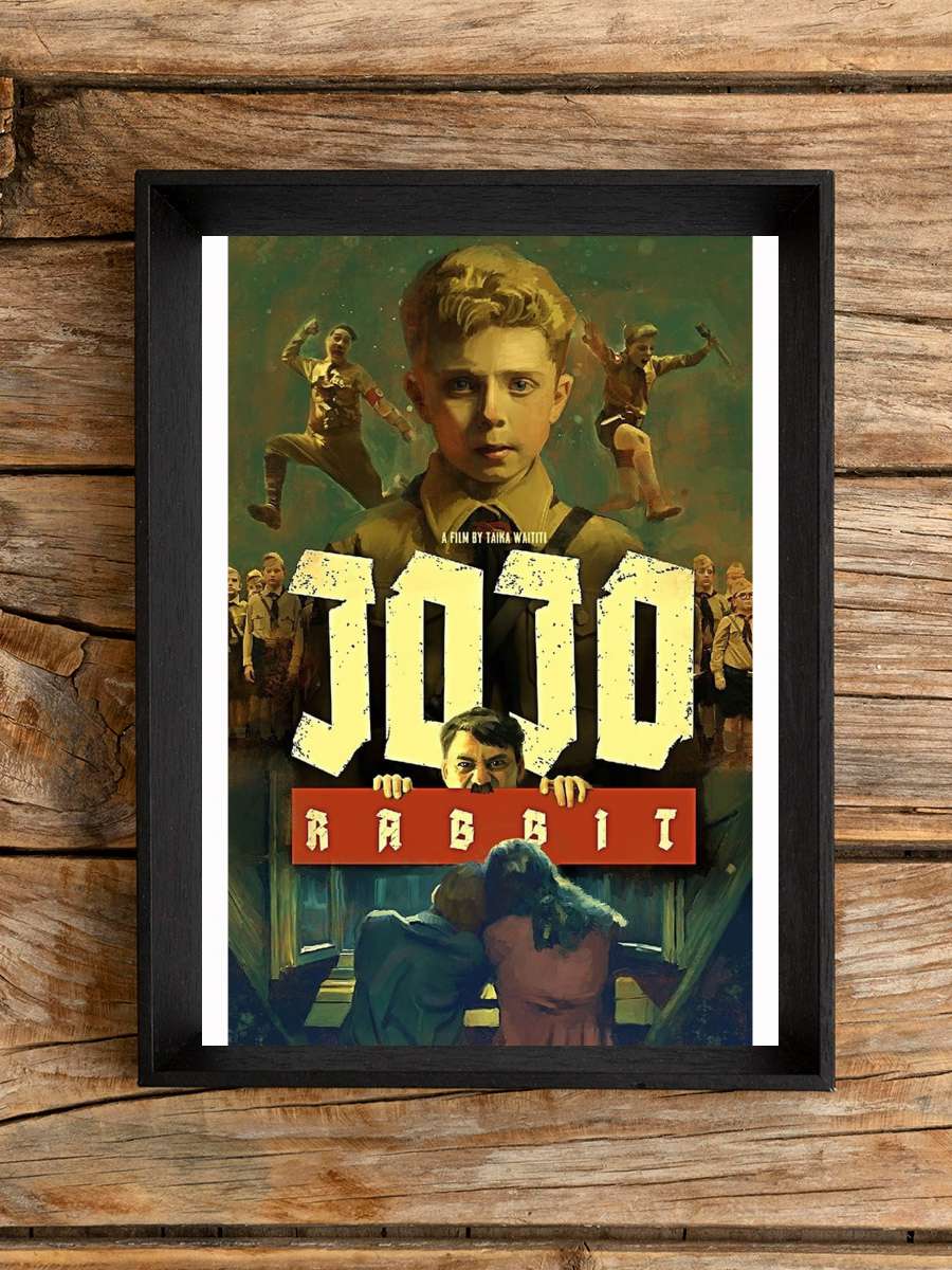 Tavşan Jojo - Jojo Rabbit Film Tablo Siyah Çerçeveli Film Poster Afiş Tablo