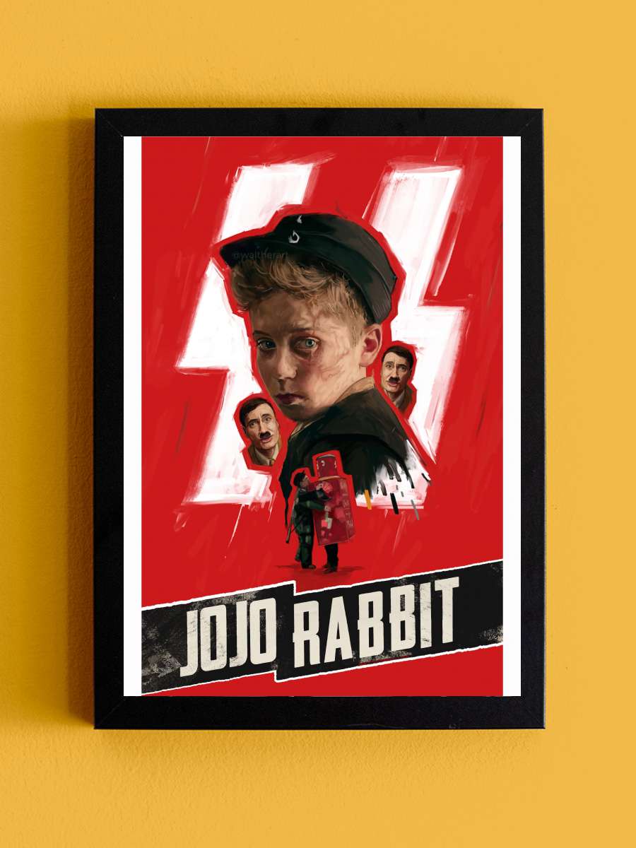 Tavşan Jojo - Jojo Rabbit Film Tablo Siyah Çerçeveli Film Poster Afiş Tablo