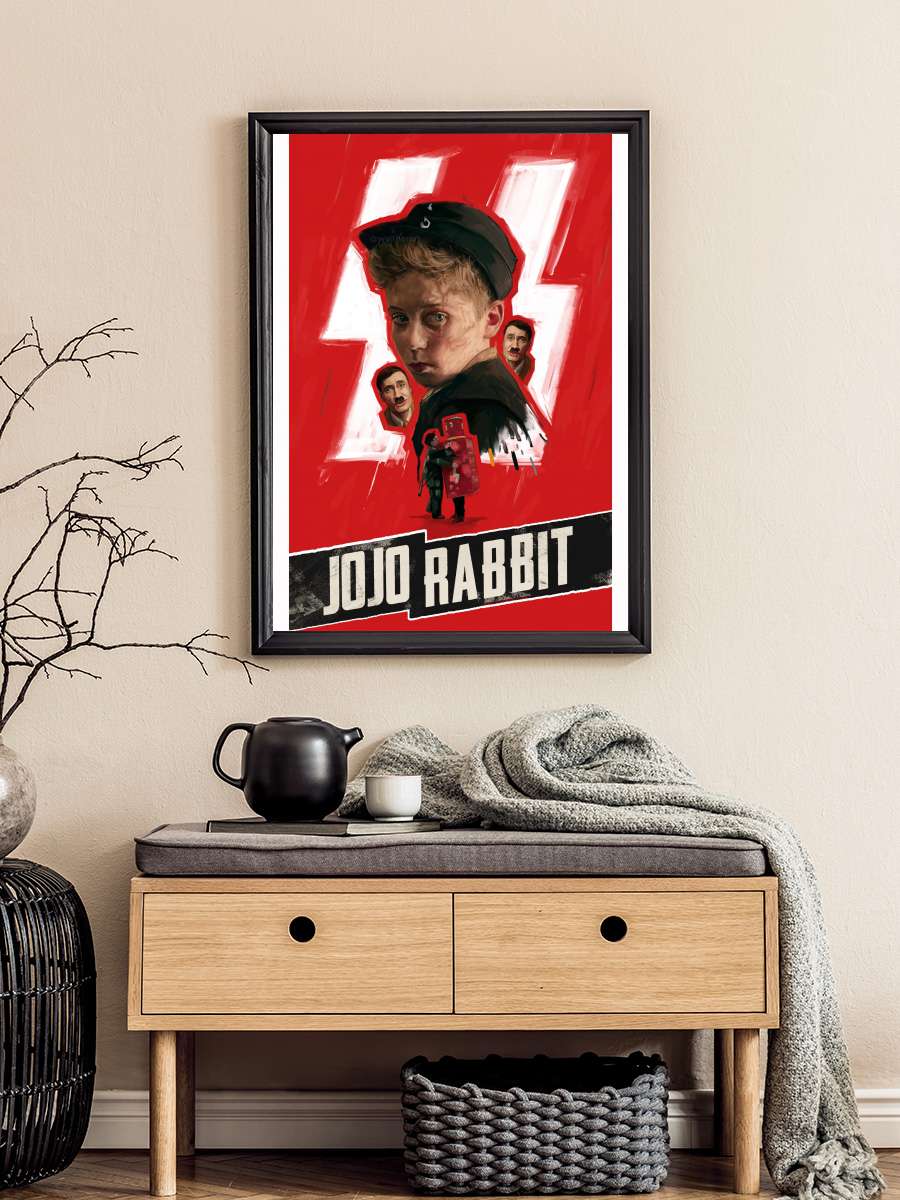 Tavşan Jojo - Jojo Rabbit Film Tablo Siyah Çerçeveli Film Poster Afiş Tablo