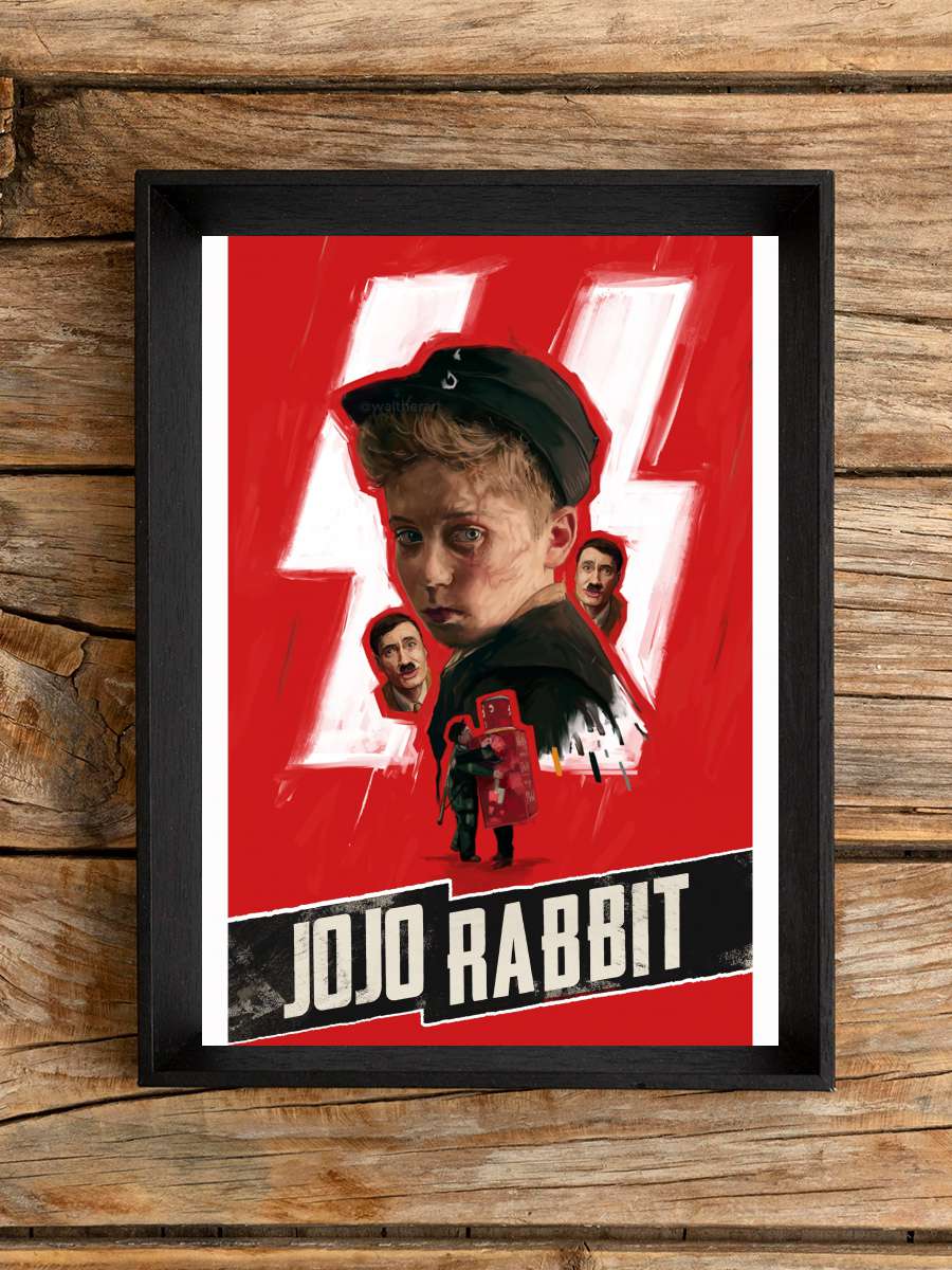 Tavşan Jojo - Jojo Rabbit Film Tablo Siyah Çerçeveli Film Poster Afiş Tablo