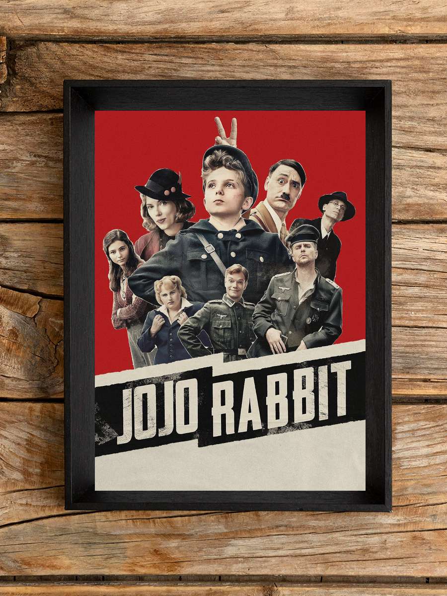 Tavşan Jojo - Jojo Rabbit Film Tablo Siyah Çerçeveli Film Poster Afiş Tablo