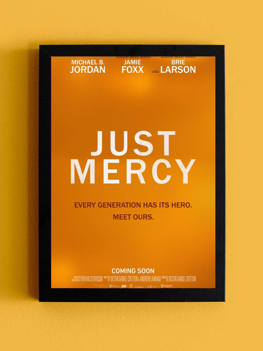 Just Mercy Film Tablo Siyah Çerçeveli Film Poster Afiş Tablo