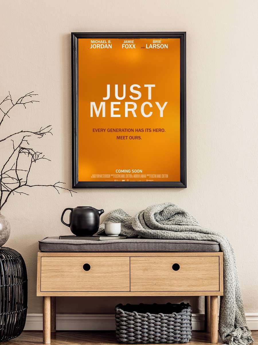 Just Mercy Film Tablo Siyah Çerçeveli Film Poster Afiş Tablo