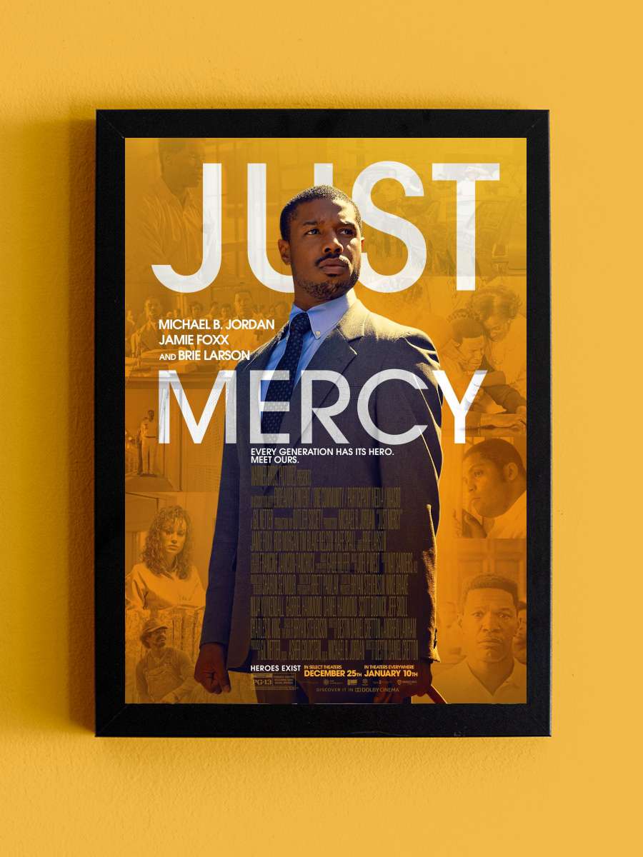 Just Mercy Film Tablo Siyah Çerçeveli Film Poster Afiş Tablo