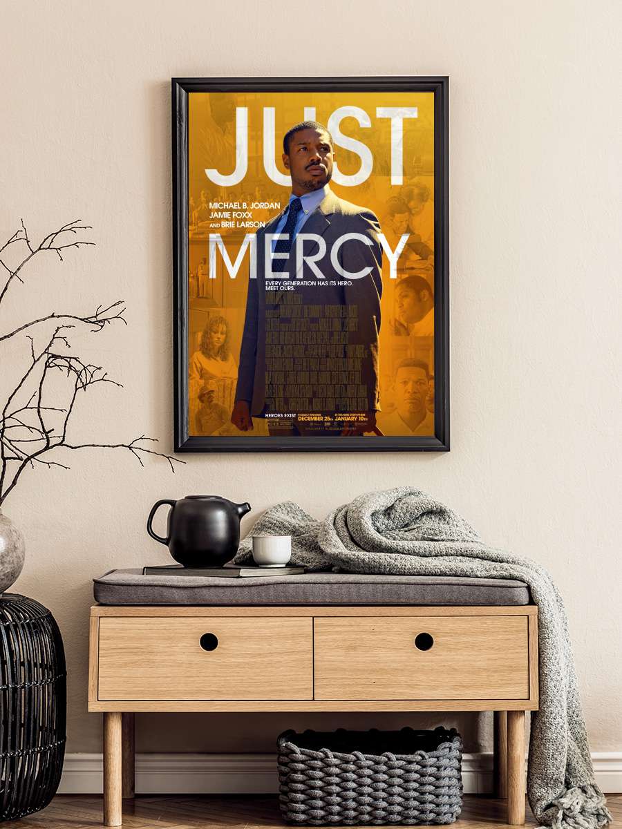 Just Mercy Film Tablo Siyah Çerçeveli Film Poster Afiş Tablo