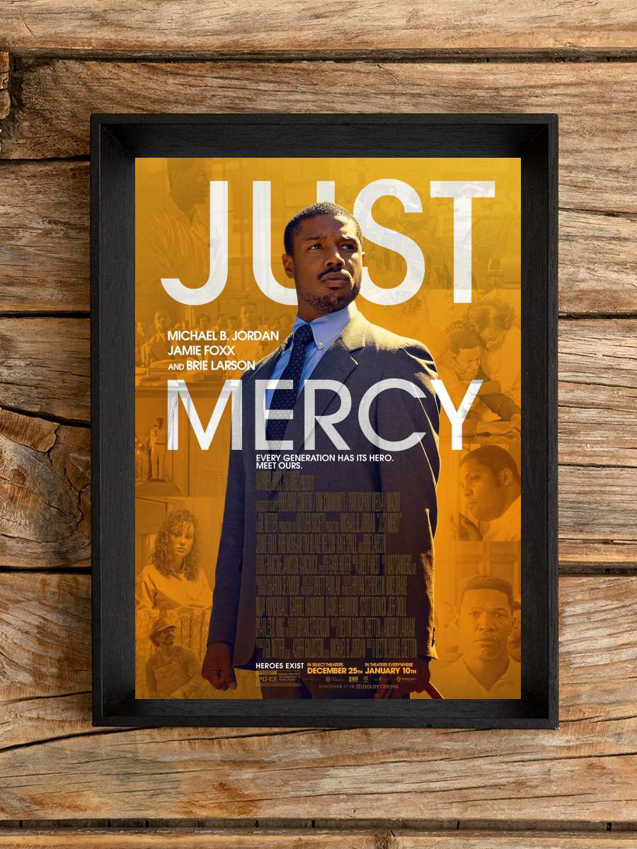 Just Mercy Film Tablo Siyah Çerçeveli Film Poster Afiş Tablo