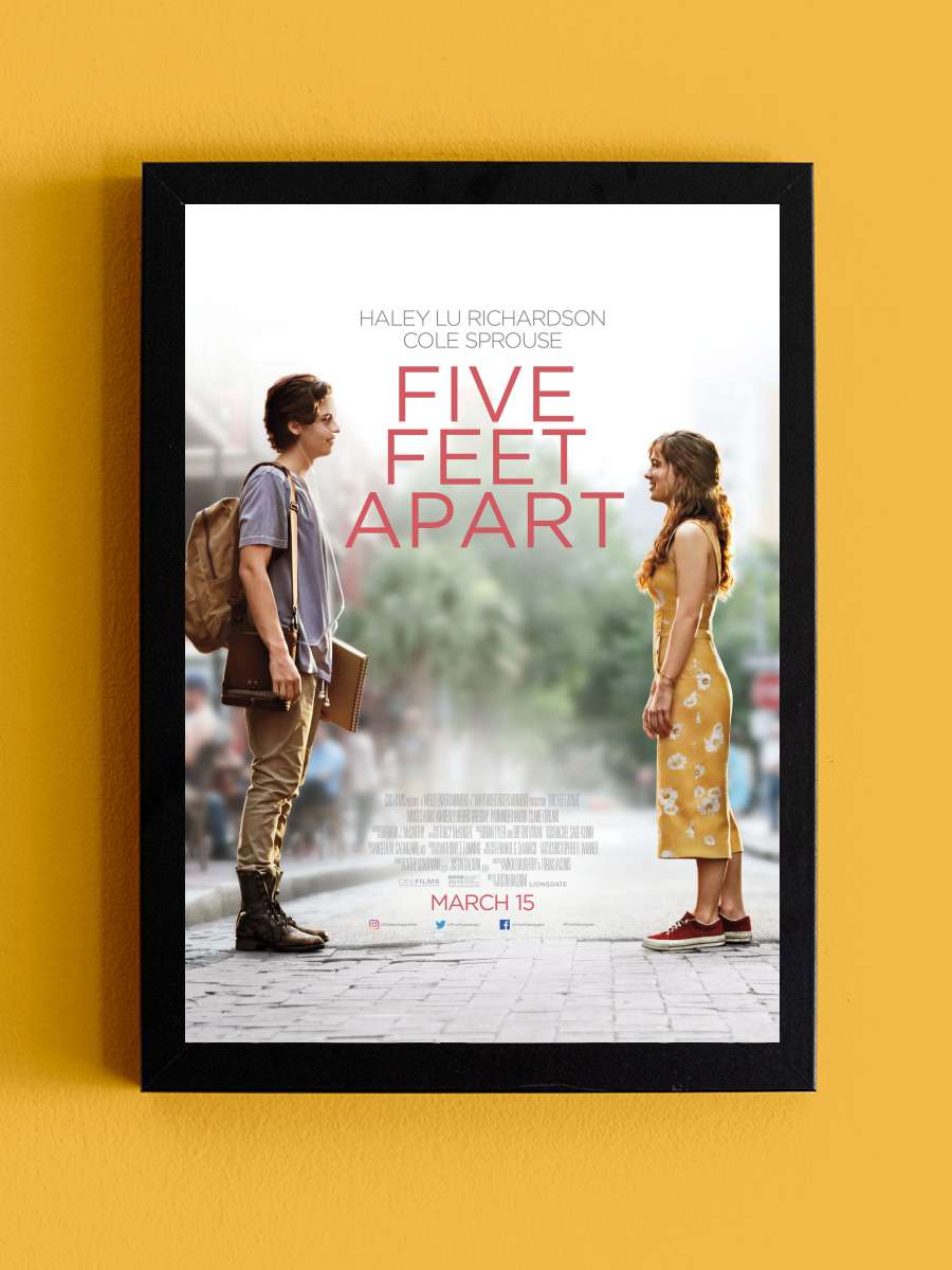 Beş Adım Uzakta - Five Feet Apart Film Tablo Siyah Çerçeveli Film Poster Afiş Tablo