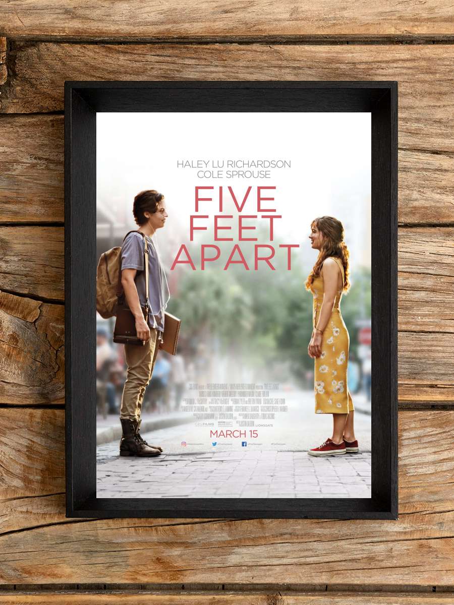 Beş Adım Uzakta - Five Feet Apart Film Tablo Siyah Çerçeveli Film Poster Afiş Tablo