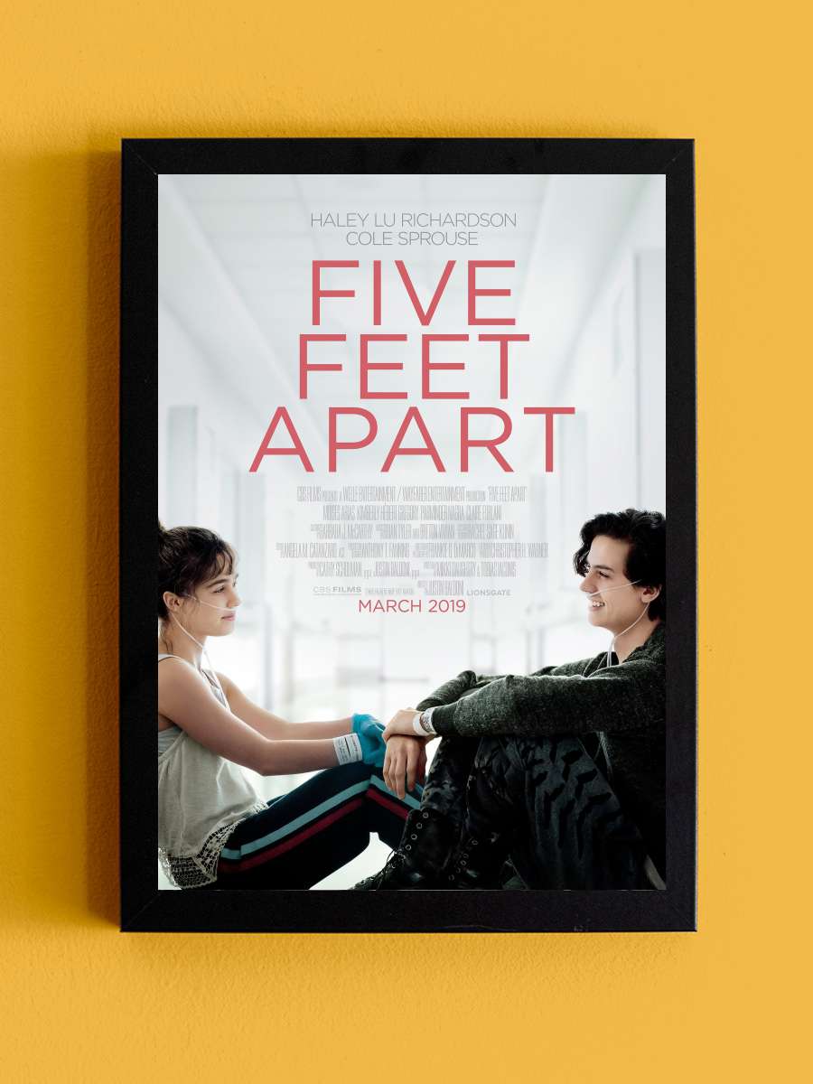 Beş Adım Uzakta - Five Feet Apart Film Tablo Siyah Çerçeveli Film Poster Afiş Tablo