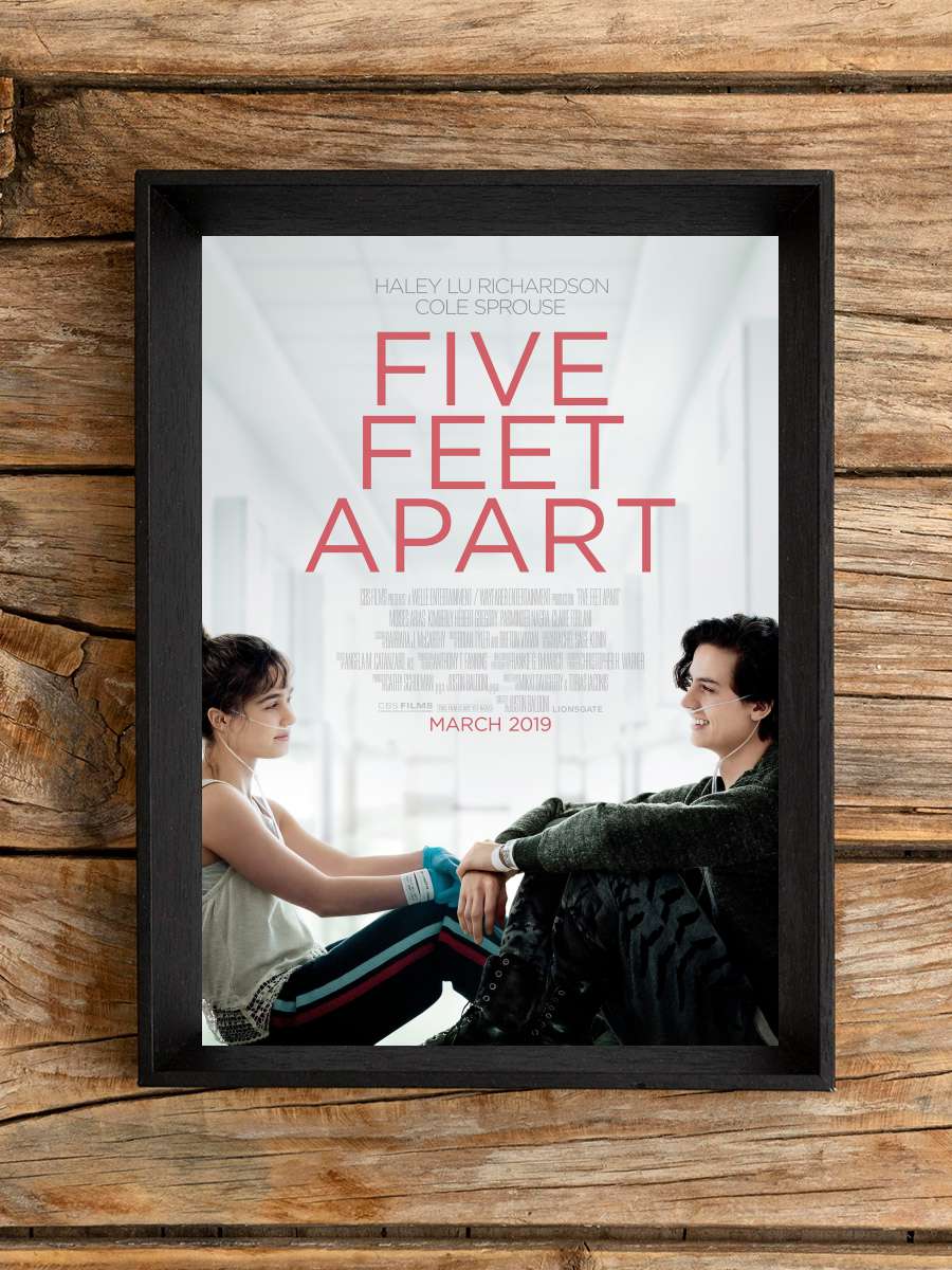 Beş Adım Uzakta - Five Feet Apart Film Tablo Siyah Çerçeveli Film Poster Afiş Tablo