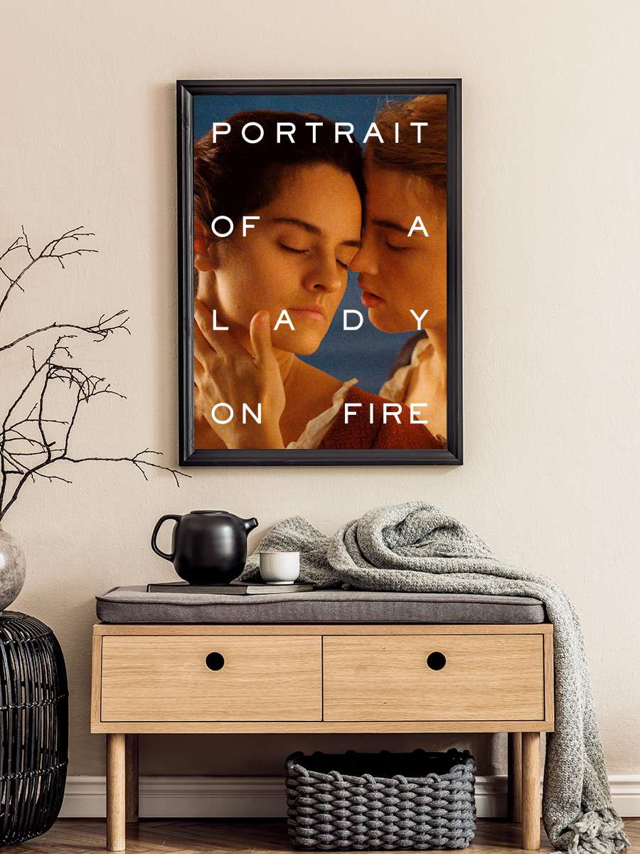 Alev Almış Bir Genç Kızın Portresi - Portrait de la jeune fille en feu Film Tablo Siyah Çerçeveli Film Poster Afiş Tablo