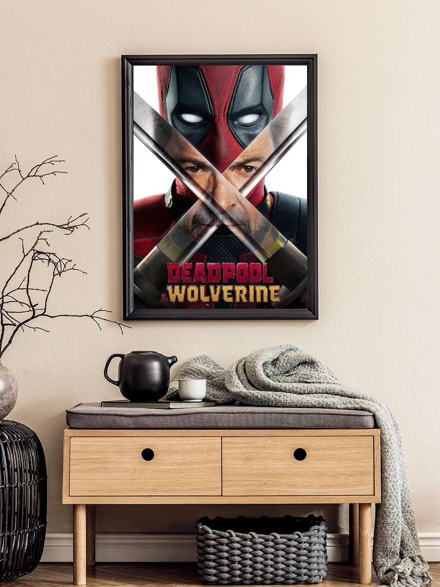 Deadpool & Wolverine Film Tablo Siyah Çerçeveli Film Poster Afiş Tablo