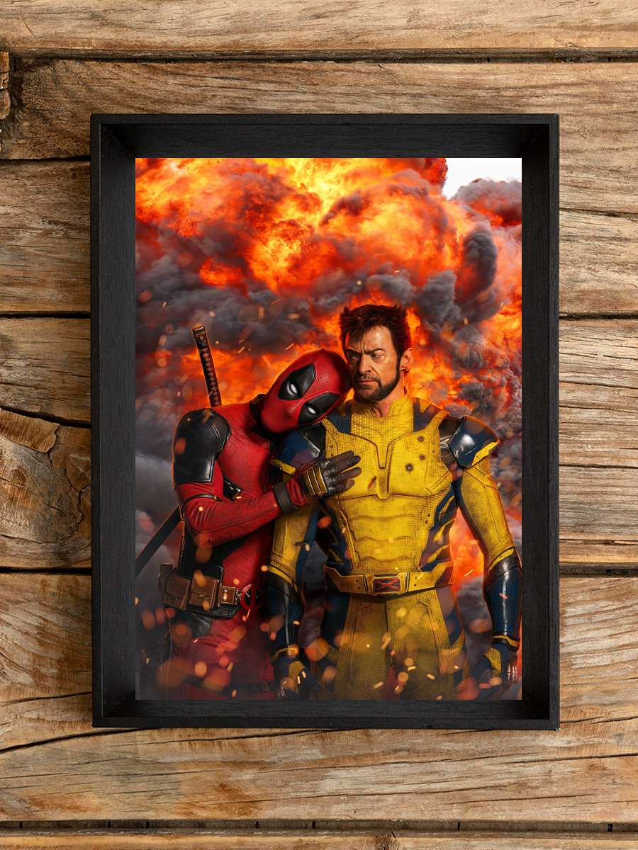 Deadpool & Wolverine Film Tablo Siyah Çerçeveli Film Poster Afiş Tablo